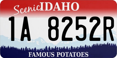 ID license plate 1A8252R