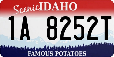 ID license plate 1A8252T