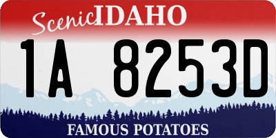 ID license plate 1A8253D