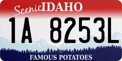 ID license plate 1A8253L