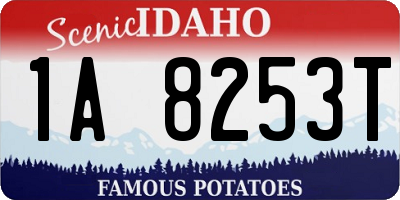 ID license plate 1A8253T