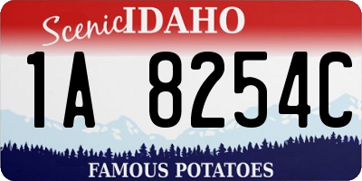ID license plate 1A8254C