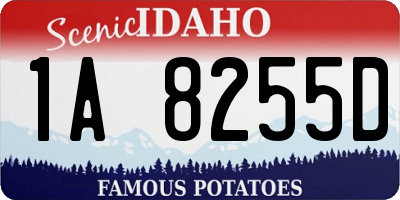 ID license plate 1A8255D
