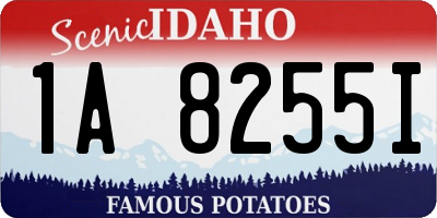 ID license plate 1A8255I
