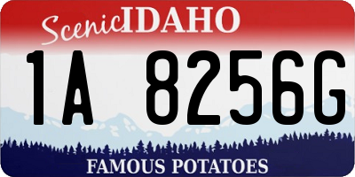 ID license plate 1A8256G