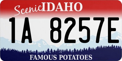 ID license plate 1A8257E