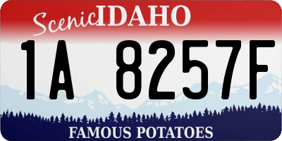 ID license plate 1A8257F