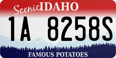 ID license plate 1A8258S