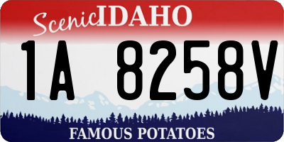 ID license plate 1A8258V