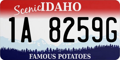 ID license plate 1A8259G