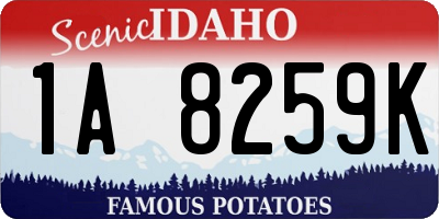 ID license plate 1A8259K