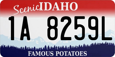 ID license plate 1A8259L