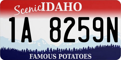 ID license plate 1A8259N