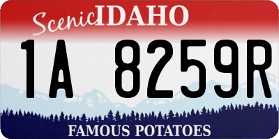 ID license plate 1A8259R