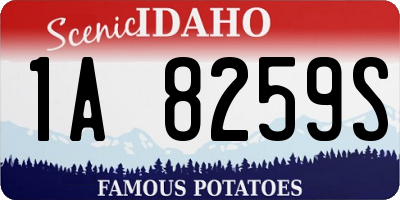 ID license plate 1A8259S