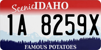 ID license plate 1A8259X