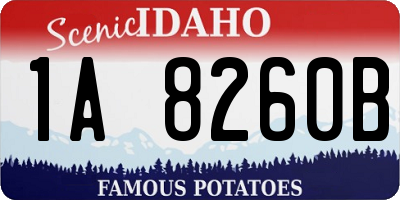 ID license plate 1A8260B