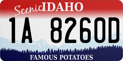ID license plate 1A8260D
