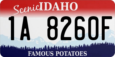 ID license plate 1A8260F
