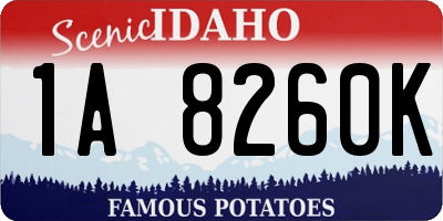 ID license plate 1A8260K