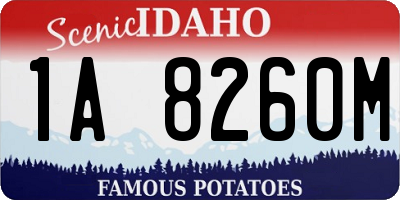 ID license plate 1A8260M