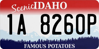 ID license plate 1A8260P
