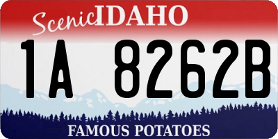 ID license plate 1A8262B