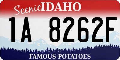 ID license plate 1A8262F