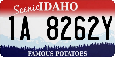 ID license plate 1A8262Y