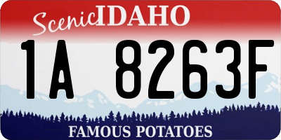 ID license plate 1A8263F