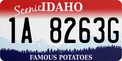 ID license plate 1A8263G