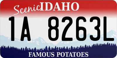 ID license plate 1A8263L