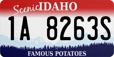 ID license plate 1A8263S