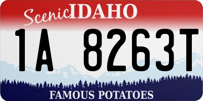 ID license plate 1A8263T