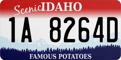 ID license plate 1A8264D