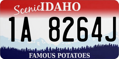 ID license plate 1A8264J