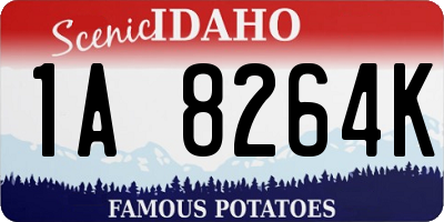 ID license plate 1A8264K