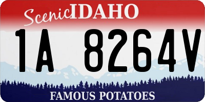 ID license plate 1A8264V