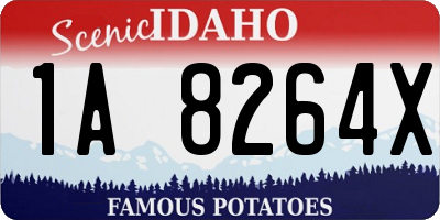 ID license plate 1A8264X
