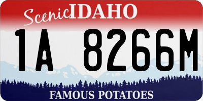 ID license plate 1A8266M