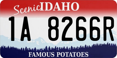 ID license plate 1A8266R