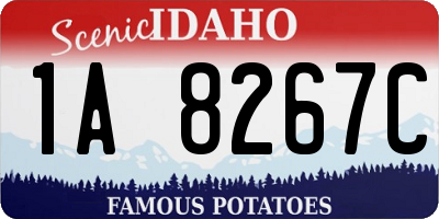 ID license plate 1A8267C