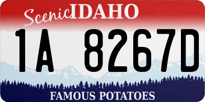ID license plate 1A8267D