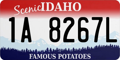 ID license plate 1A8267L