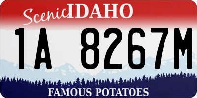 ID license plate 1A8267M
