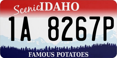 ID license plate 1A8267P