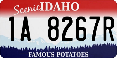 ID license plate 1A8267R