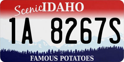 ID license plate 1A8267S