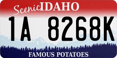 ID license plate 1A8268K