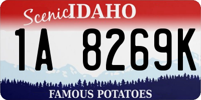 ID license plate 1A8269K